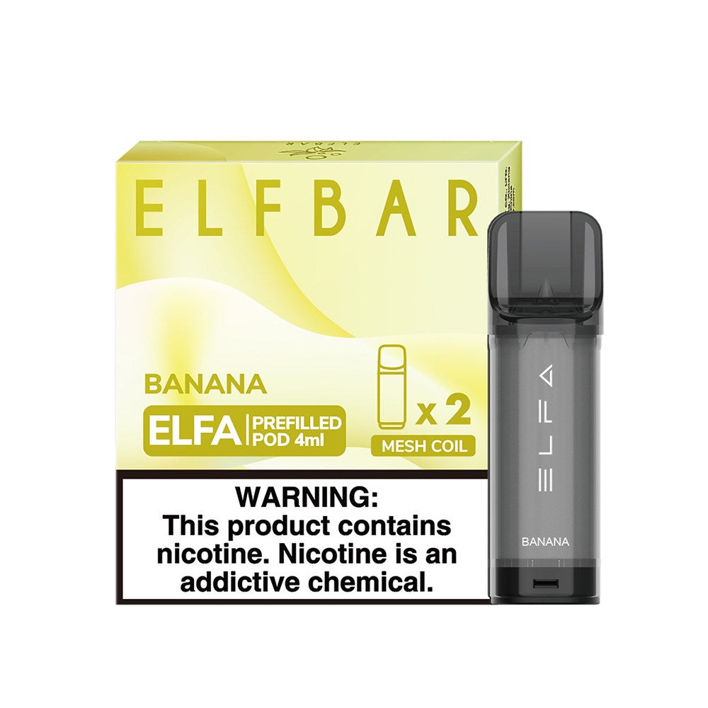 ELFBAR ELFA プレフィルドポッド 1500 パフ メッシュコイル 30mg/mL (2 パック)