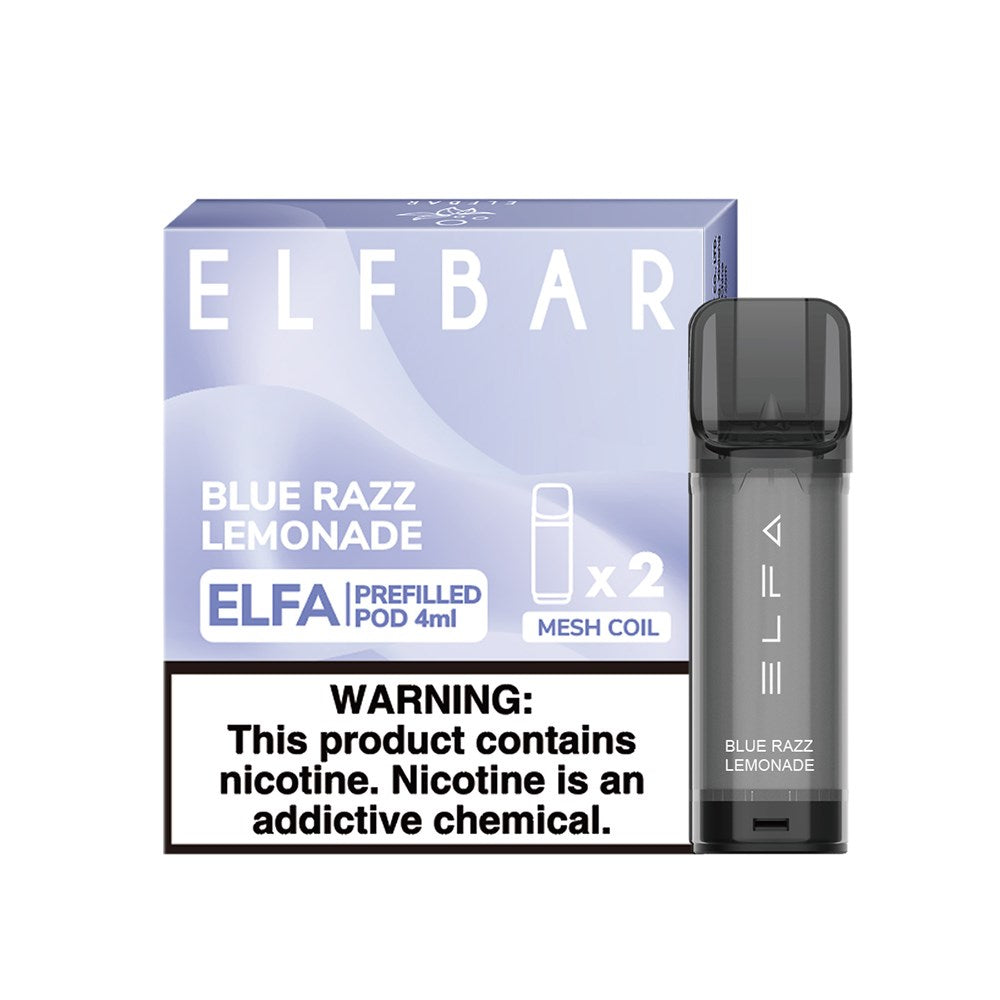 ELFBAR ELFA プレフィルドポッド 1500 パフ メッシュコイル 30mg/mL (2 パック)