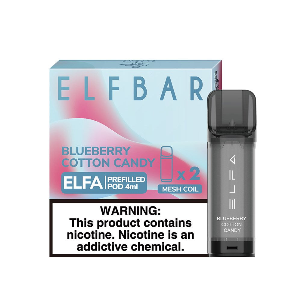 ELFBAR ELFA プレフィルドポッド 1500 パフ メッシュコイル 30mg/mL (2 パック)