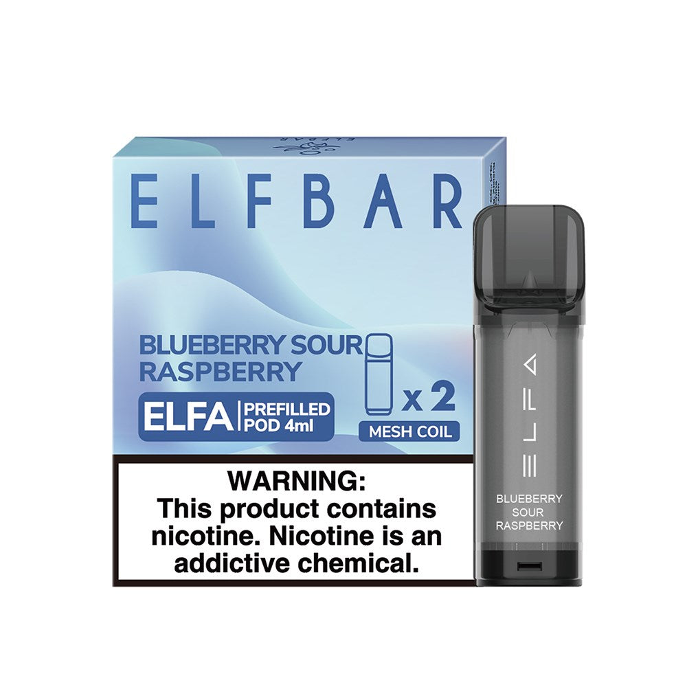 ELFBAR ELFA プレフィルドポッド 1500 パフ メッシュコイル 30mg/mL (2 パック)