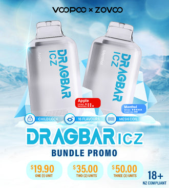 Dragbar ICZ 5000 Puff / Single Use Vape Bundle Promo