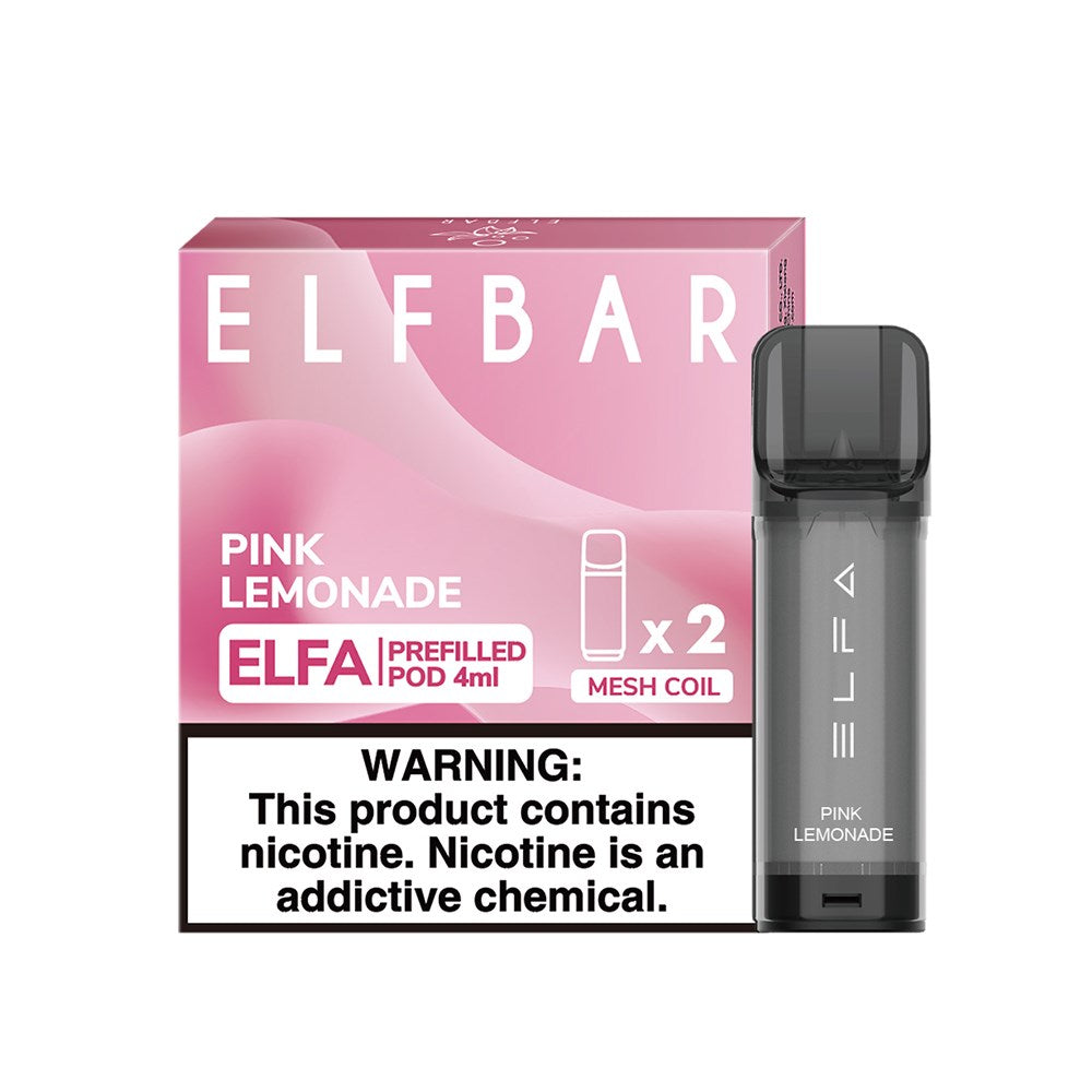 ELFBAR ELFA プレフィルドポッド 1500 パフ メッシュコイル 30mg/mL (2 パック)