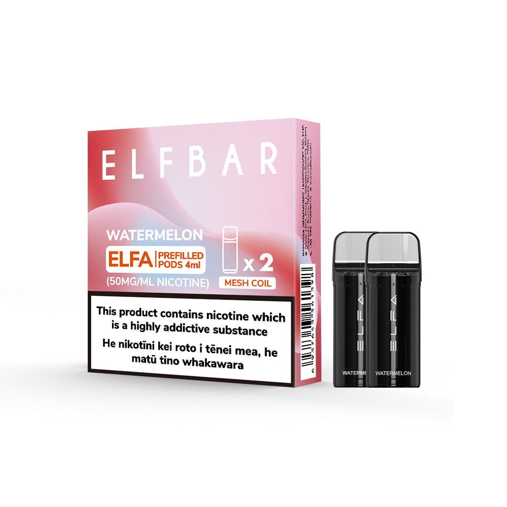 ELFBAR ELFA プレフィルドポッド 1500 パフ メッシュコイル 50mg/mL (2 パック)