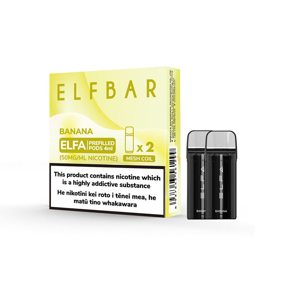 ELFBAR ELFA プレフィルドポッド 1500 パフ メッシュコイル 50mg/mL (2 パック)