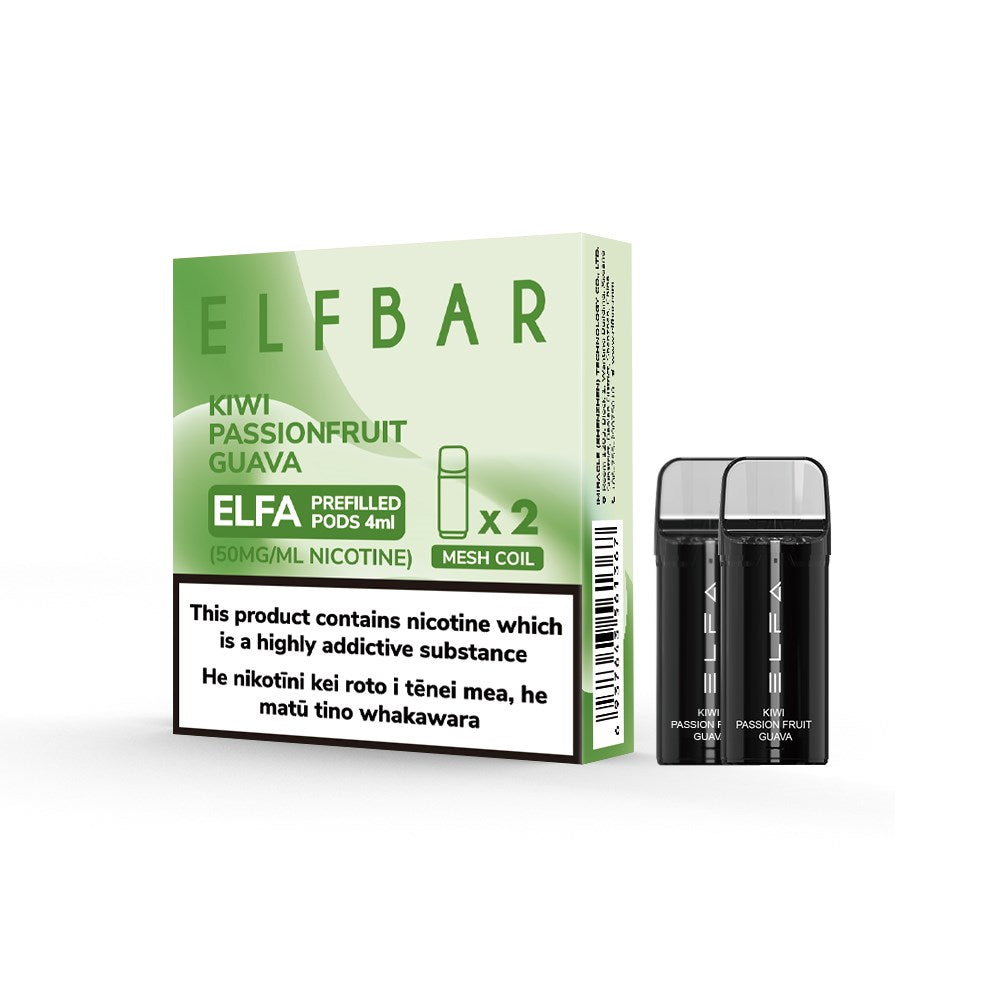 ELFBAR ELFA プレフィルドポッド 1500 パフ メッシュコイル 50mg/mL (2 パック)