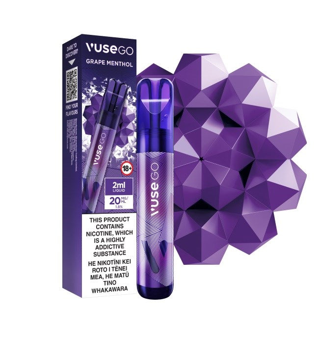 Vuse Go 1000 Disposable Vape Pens - Grape Mentol