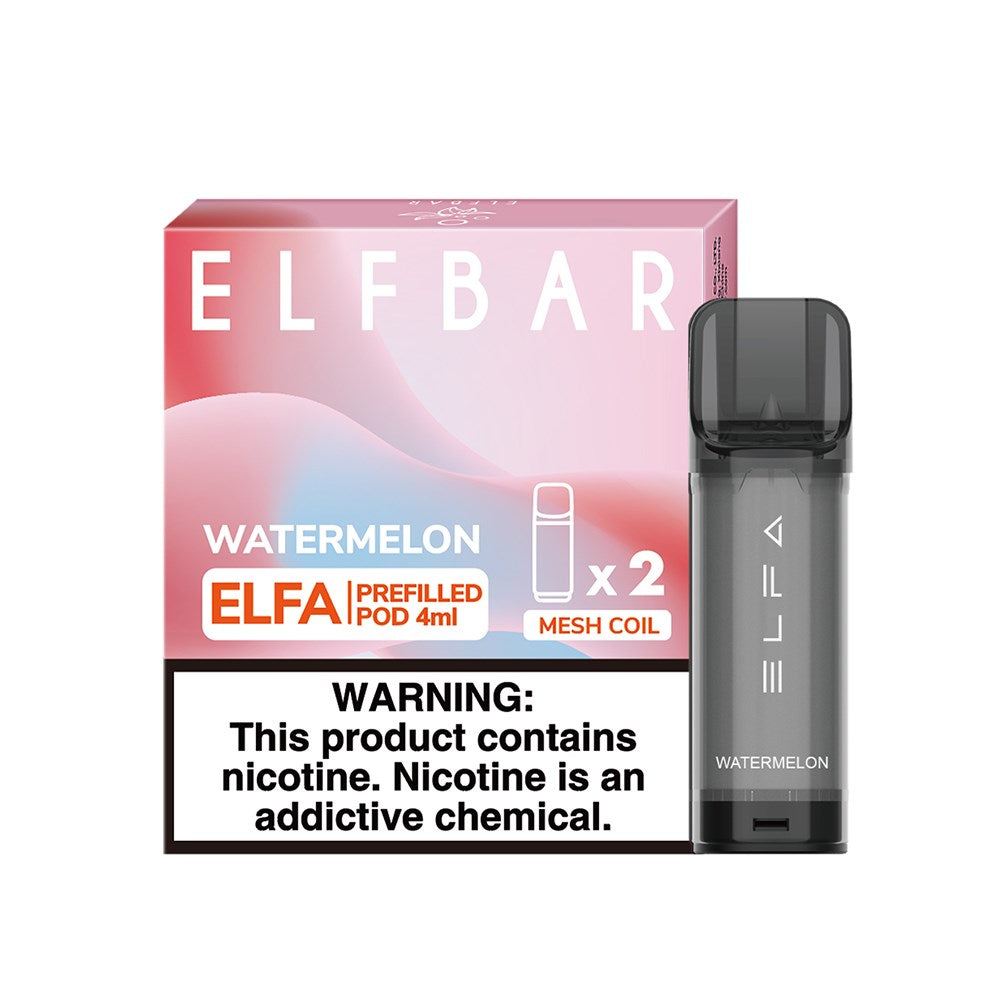 ELFBAR ELFA プレフィルドポッド 1500 パフ メッシュコイル 30mg/mL (2 パック)