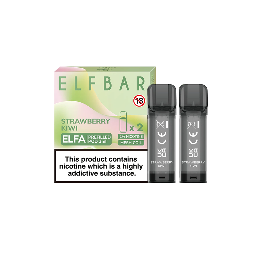 ELFBAR ELFA プレフィルドポッド 1500 パフ メッシュコイル 50mg/mL (2 パック)