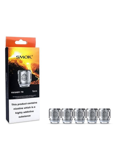 SMOK V8 Baby Mesh Core Coil Pack of 5 Pcs: 0.15ohm Compatible With V8 Baby TANK